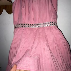 pink flared short dress 👗💕