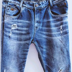 Mufti Stretchable Distressed Jeans