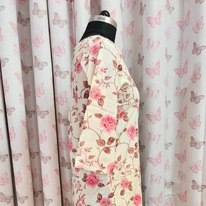 Rose Print Kurta Set