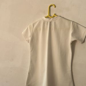 White Turtle Neck T-shirt