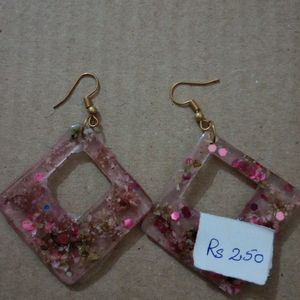 Pair Of Resin Handmade Earrings