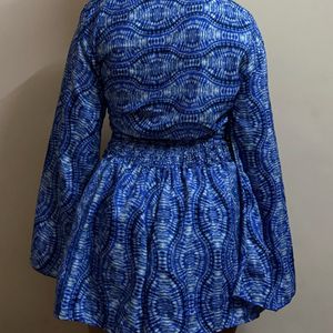 Blue Aztec Print Co-Ord Set