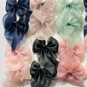 24 Bow Hair Clips