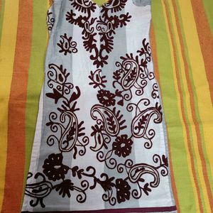 Brown Dupatta Set