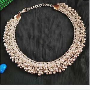 Silver Ghungaroo Choker Necklace