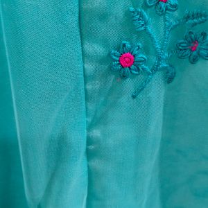 Festive Turquoise Custom-made Kurta