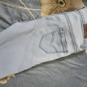 Ice Blue Skinny Jeans High Waist