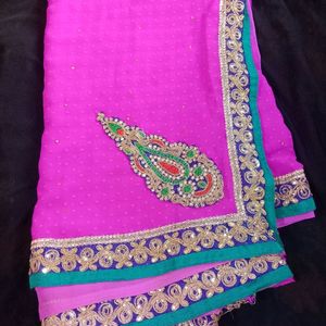 Magenta Saree