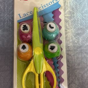 Art And Craft Scissors With Punch Set