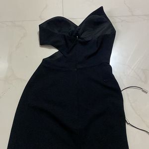 Padded Sweetheart Black Dress