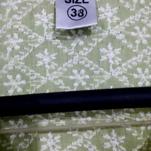 Lime Green Chikankari Kurti