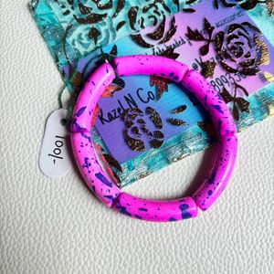 Bracelet | Spray Painted Tube Beads