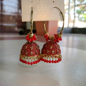 Beautiful Red Jhumka ❤️🎉