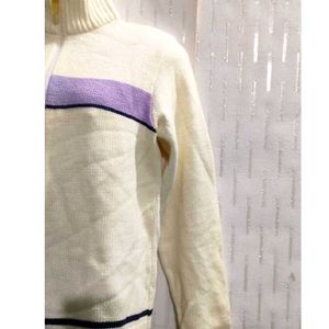 Woolen Zipper Sweater for Women's