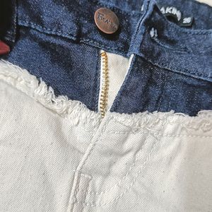 Denim Mini Skirt From Freakins