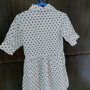 Classy Cotton Polka Dress