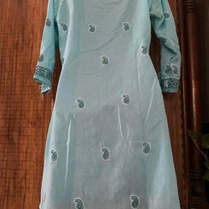 Sky Blue Chikankari Kurta