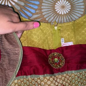 Gold And Red Kurti