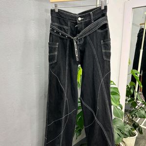 High waisted funky denims