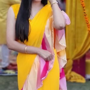 Saree For Haldi And Mehandi Function