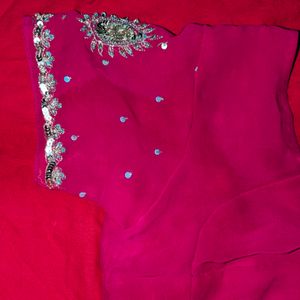 Fancy Hand Work Stone Saree