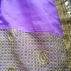 Lavender Saree