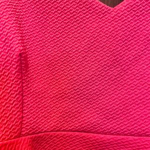 Forever 21 Fuschia Peplum Crop Top