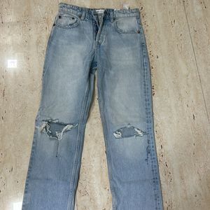 Ripped Straight Zara Jeans