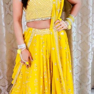 Yellow 🟡 Colour Beautiful Lahenga For ❤️