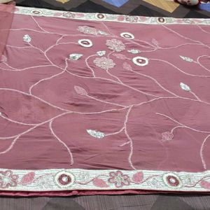 Most Beautiful embroidery Saree