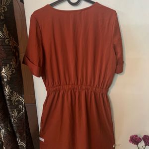 Rust Orange 🍊 A Line Dress