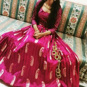 Purple Lehanga Choli Coat Model