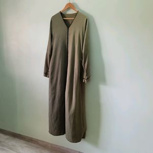 Dubai Pleated Olive Green Abaya 💚