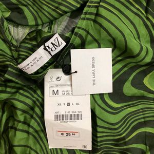 ZARA green midi dress