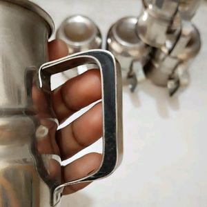 Stainless Steel Cups Set With Bottle