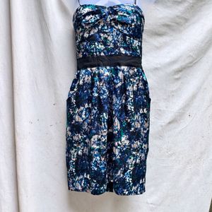 I. NAVY BLUE CUTE MINI DRESS