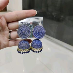 Beautiful Blue Jhumkas