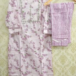 Pink Kurta Pant Set