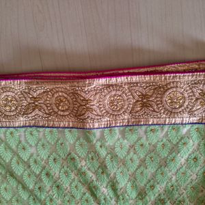 Net Chiffon Sari