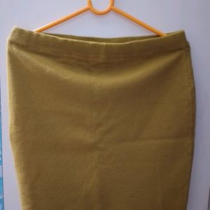 Woollen Olive Pencil Skirt