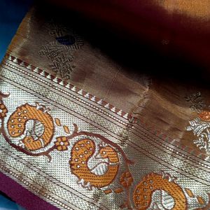 Pure Silk Peshwai Broad Border