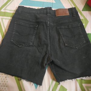 Black Denim Short