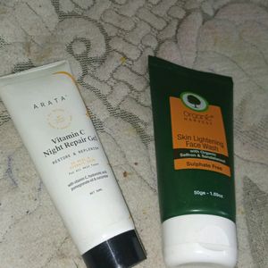 Skin Lightening Face Wash And Vitamin C Night Gel