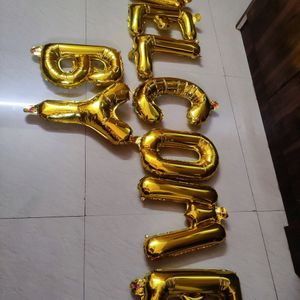 Gold Foil Balloon Letters