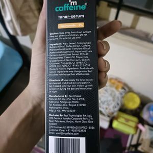 M caffeine, Nicinamide Toner+Serum By A