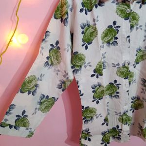 Printed White Shirt For Women