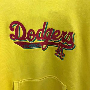 NIKE LA DODGERS MUSTURD YELLOW HOODIE