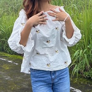 Cotton Off Shoulder Tops