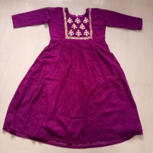 Beautiful Purple Georgette Niyracut Kurti