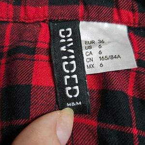 H&M Checkered Crop Shirt